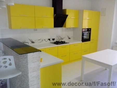 Желтая кухня на заказ