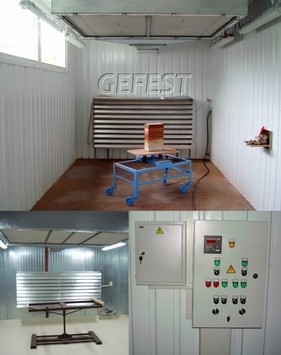 Мобільні промислові фарбувально-сушильні камери GEFEST PDC для якісного фарбування виробів з дерева.