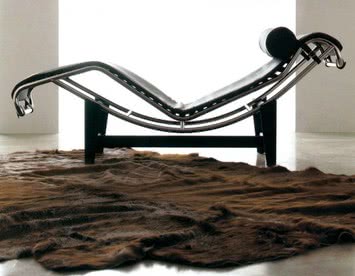 Шезлонг Лекор нержавіюча сталь, чорний шкірозамінник Шезлонг Лекор нержавіюча сталь, чорний шкірозамінник