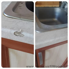 Реставрація збитого торця на стільниці з дсп &mdash; Wood-art