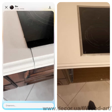 Реставрація тріщини на акриловій стільниці