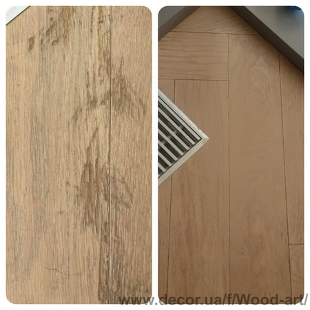 Реставрація паркетної дошки після тварин