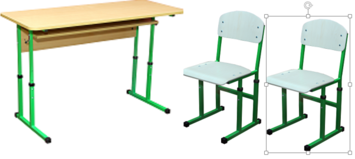 Комплект парта+2 стула (дети 1-11 класс)