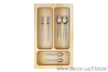 Деревянные лотки для столовых приборов