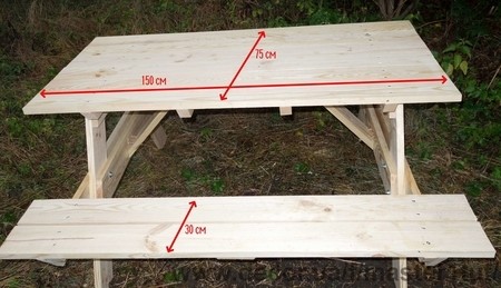 Садовый/дачный деревянный стол с лавками