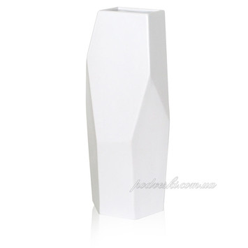 Керамическая ваза Полигональная 2503-34 белая