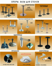 Опоры, базы для столов металлические — Рени Нова Опоры, базы для столов металлические — Рени Нова
