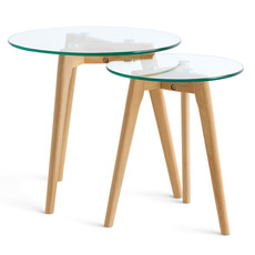 Журнальные столики – комплект Милан со стеклянной столешнице