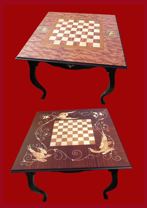 Стол шахматный "Гуси-Лебеди"