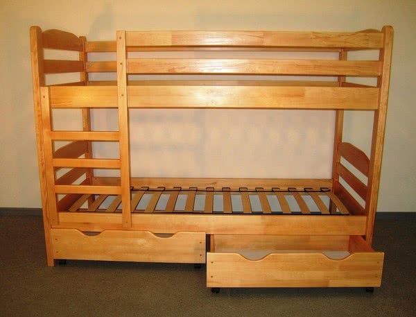 Акционный комплект двухъярусная кровать и два матраса