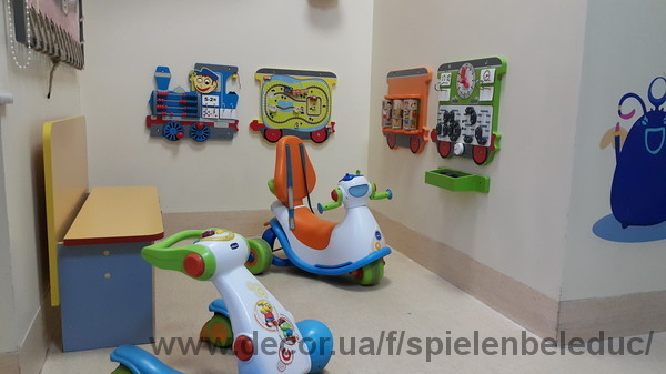 В детской клинике "Добробут" установлен комплекс навесных элементов "Поезд" Beleduc