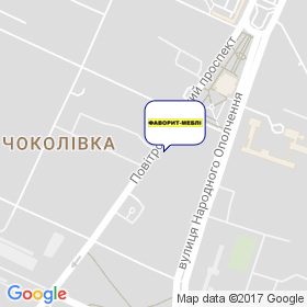 Фаворит-меблі на мапі