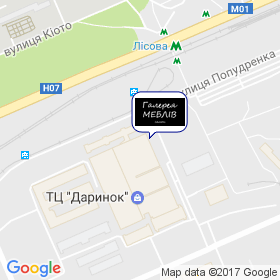 Галерея меблiв на мапі