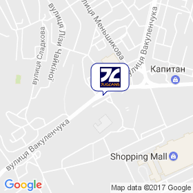 Югланс на мапі