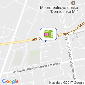 Сансанич на мапі