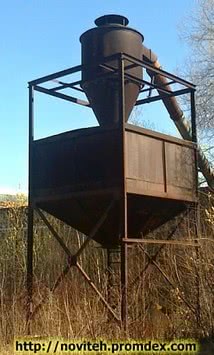 Аспирационная установка, циклон, бункер, б/у.