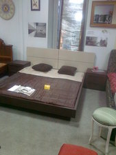 кровать  Оверлап  стиль модерн лак какао &mdash; LA  ITALIA