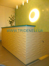 Ресепшен в стоматологической клинике с использованием 3d панелей AQUA Trideneli &mdash; Триденели