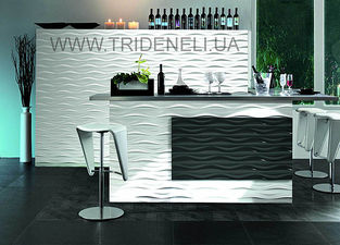 Барная стойка с использованием 3d панелей AQUA Trideneli &mdash; Триденели