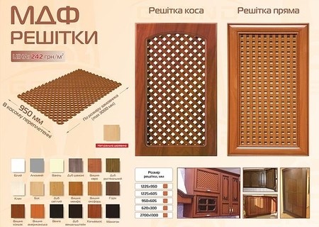 РЕШІТКИ МДФ