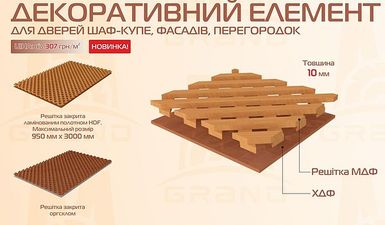 РЕШІТКИ ДЛЯ ДВЕРЕЙ ШАФ-КУПЕ &mdash; Гранд-М