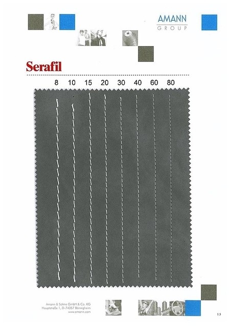 Serafil - образцы толщин