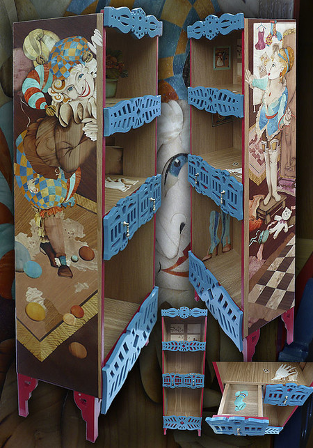 шкафчик для гостиной, этажерка для ключей Цирк.