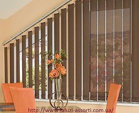 Вертикальные жалюзи- наклонная система.