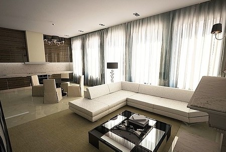 Дизайн интерьера гостиной комнаты в Днепропетровске