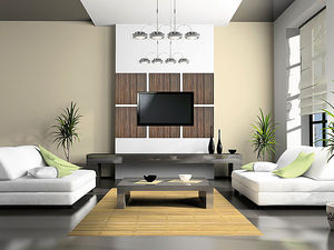 Декоративные панели `Millionaire Wall` в гостиной. &mdash; Лекс Групп Корпорейшн