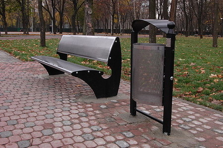 Скамья `Парк` и урна `Флора`