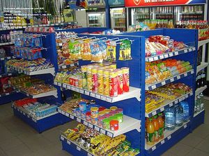 Магазин при АЗС ANP. Стеллаж торговый. Стеллажи пристенные. Торговое оборудование WIKO &mdash; ВГ групп