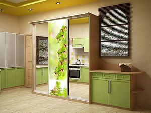 шкаф-купе печать на зеркале. &mdash; Студия BIS