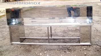 Камин из н.ж стали под заказ / Metalloinox