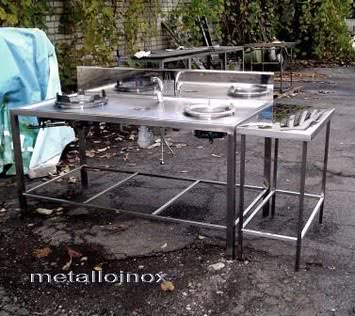 Стол из нержавеющей стали / Metalloinox