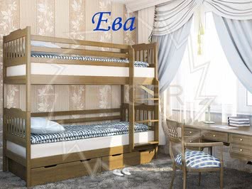 Детская двухъярусная кровать трансформер «Ева»