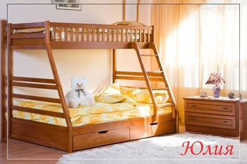 Детская двухъярусная кровать трансформер «Юлия»