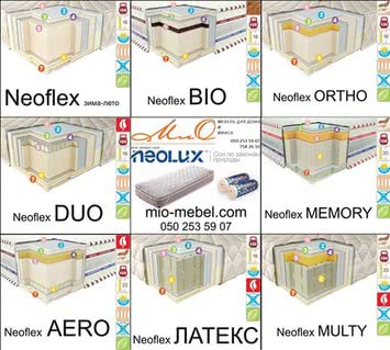 Ортопедические матрасы в вакуумной упаковке Neoflex (Неофлекс) ТМ NEOLUX (Неолюкс)