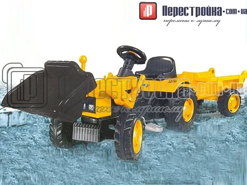 Трактор JCB з прицепом Трактор JCB з прицепом