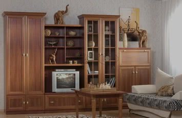 Cтенка в гостинную Саба орех экко (номер 496)